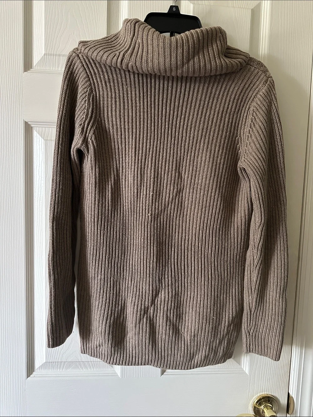Calvin Klein Turtleneck Cable-Knit Sweater - Taupe size small